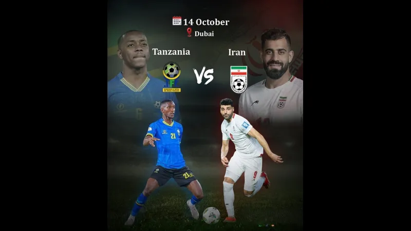 Cầu thủ Iran với sự quyết tâm chạy nhanh vượt qua hậu vệ Tanzania trên sân cỏ Cầu thủ Iran với sự quyết tâm chạy nhanh vượt qua hậu vệ Tanzania trên sân cỏ