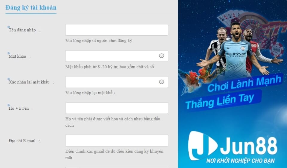 Khuyến mãi thể thao có một không hai siêu hấp dẫn tại jun88 6 Cách đăng ký nhận thưởng khuyến mãi thể thao tại Jun88